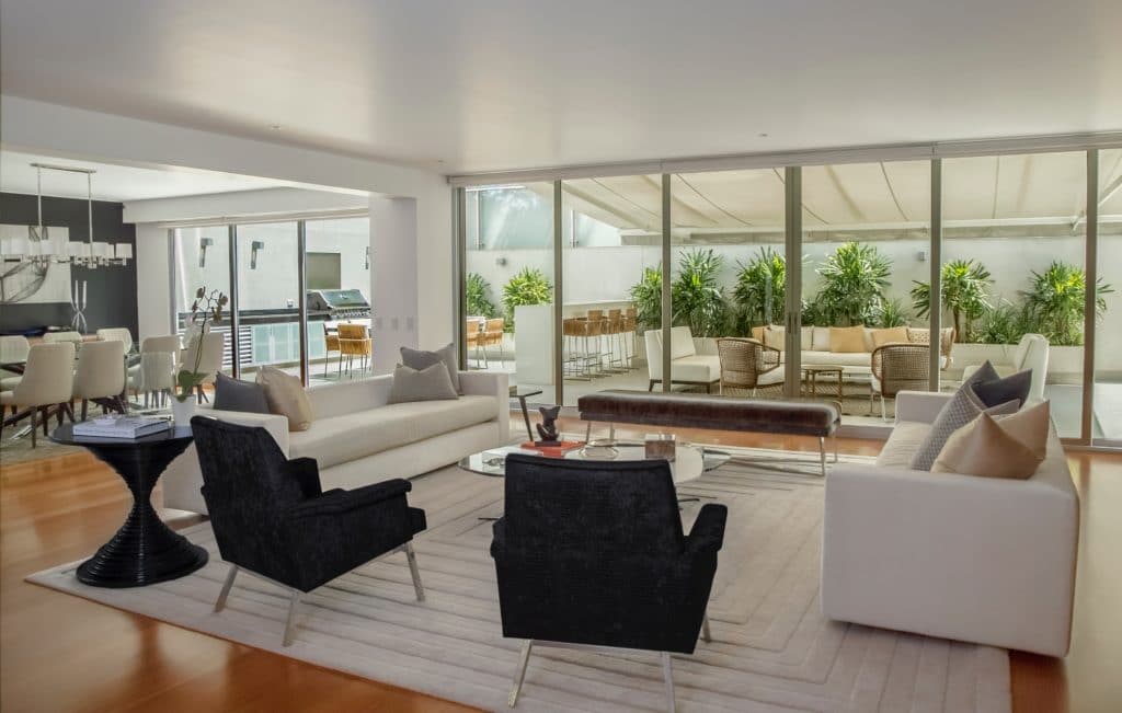 Elegantly staged living room